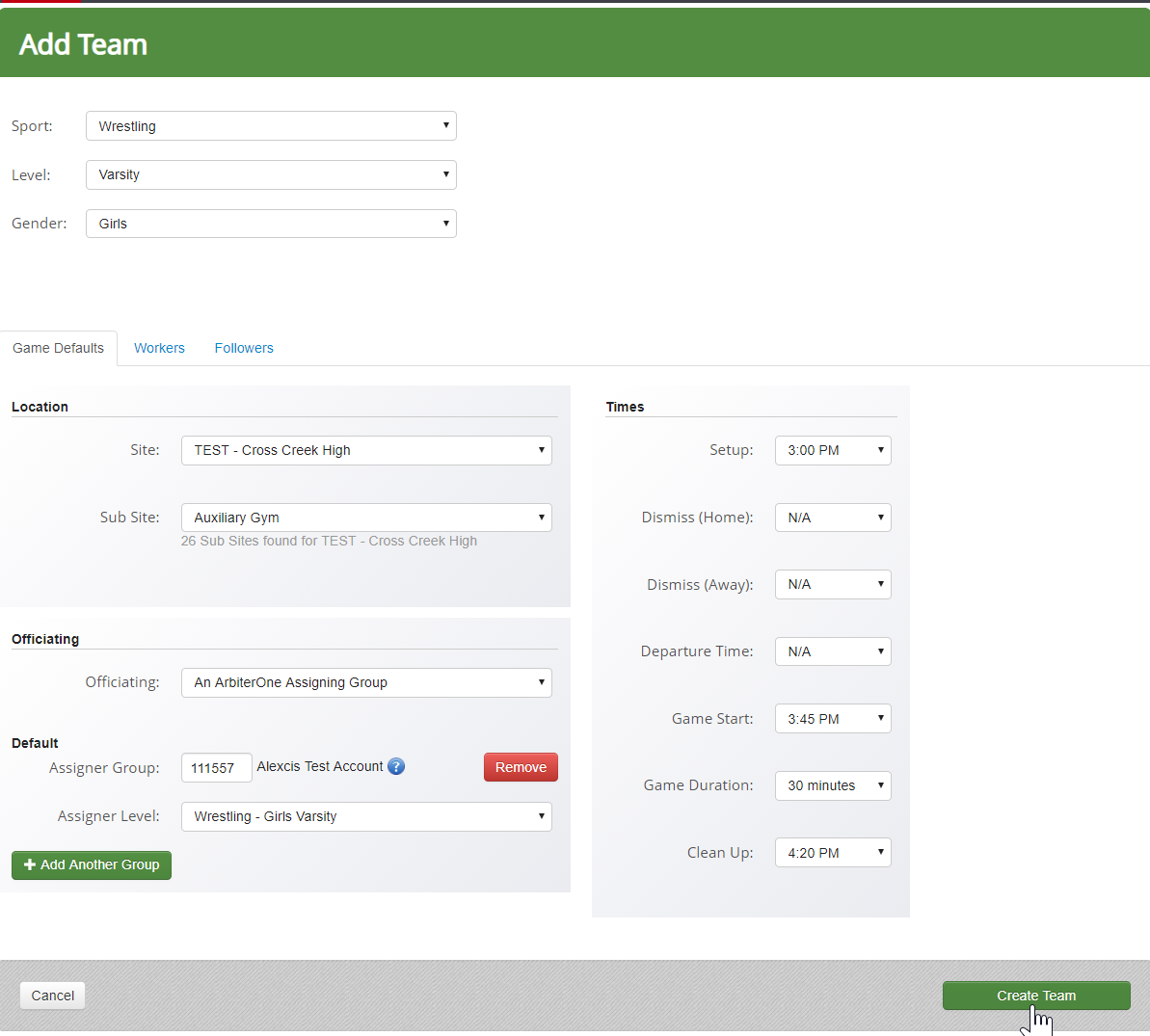 Add, Edit, and Delete Teams