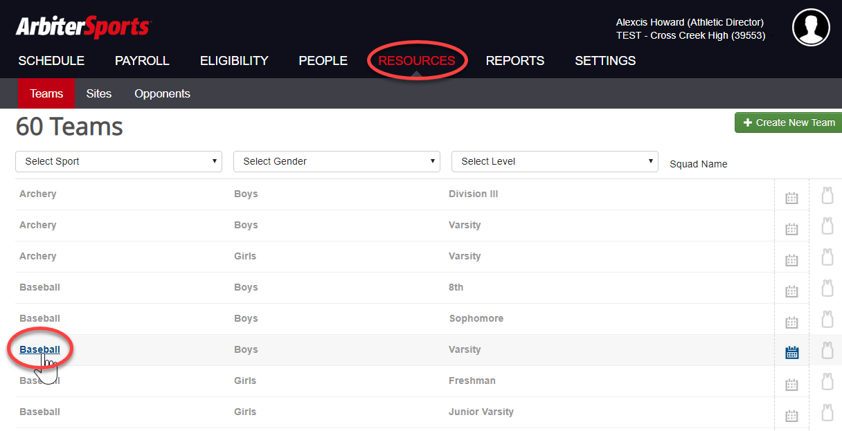 Add, Edit, and Delete Teams