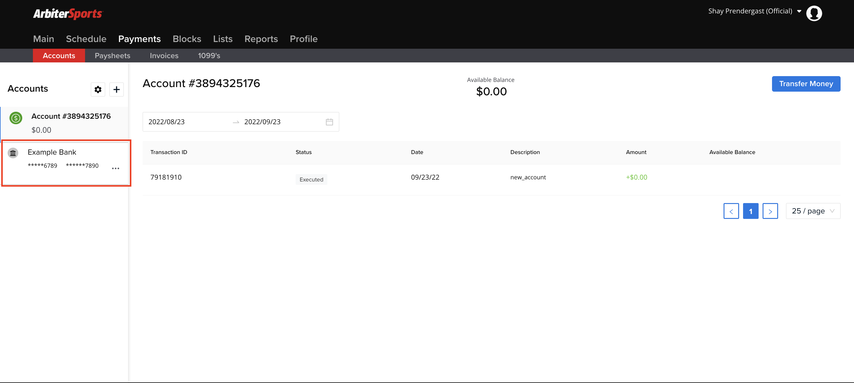Adding a Bank Account (Officials and Workers)