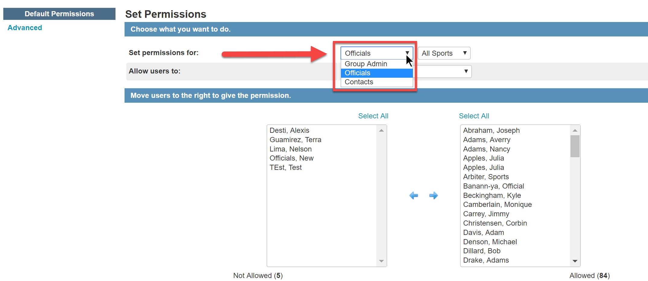 Setting Permissions