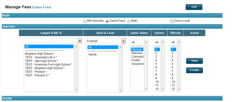 Game Fees