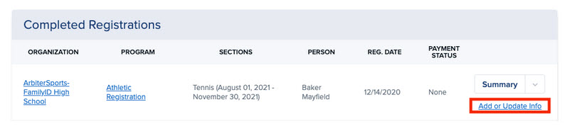 Student Registration - Changing Section on a Completed Registration